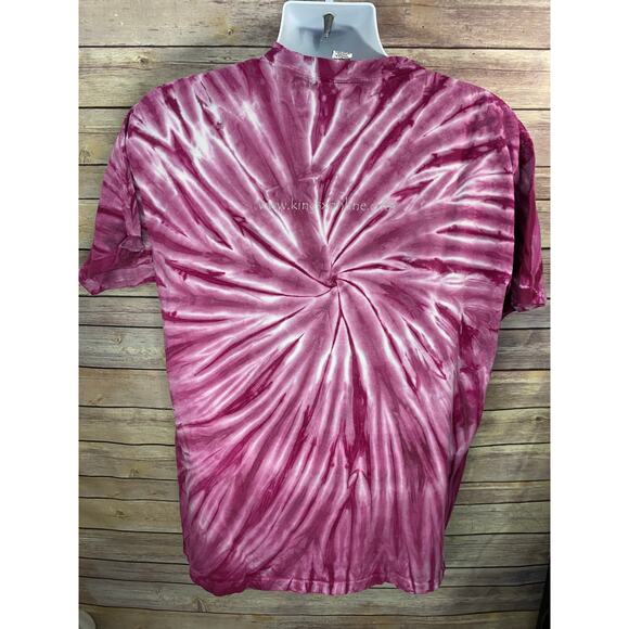 KINGS Sunboy Tie-Dye Turtle Tee Pink Spiral Size Large Hand Dyed Graphic Shirt - Picture 2 of 11